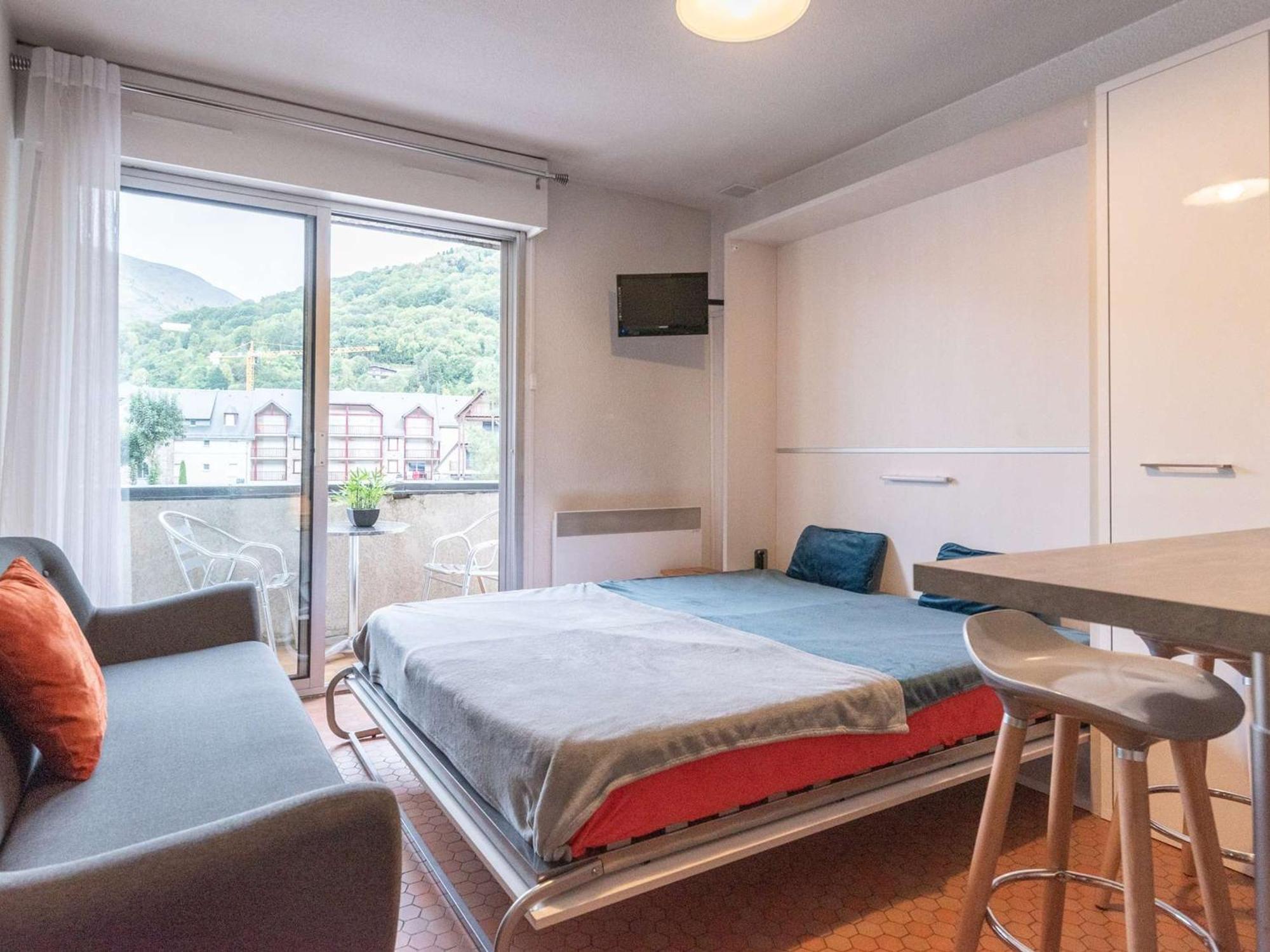 Charmant Studio Cabine 4 Pers. Avec Balcon, Proche Centre Et Thermes A Saint-Lary-Soulan - Fr-1-296-231 Exteriör bild